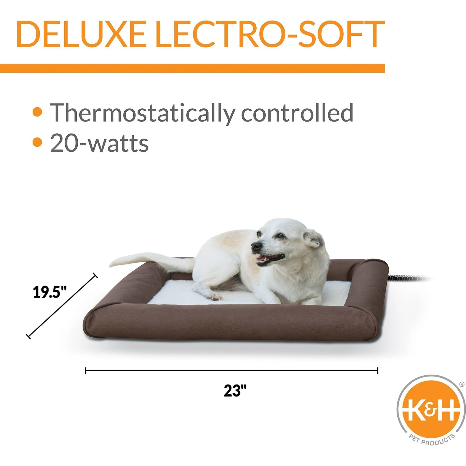 K&H Pet Products Deluxe Lectro-Soft Outdoor Heated Bolster Cat & Dog Bed 4 K&H Pet Products Deluxe Lectro-Soft Outdoor Heated Bolster Cat & Dog Bed - Image 2