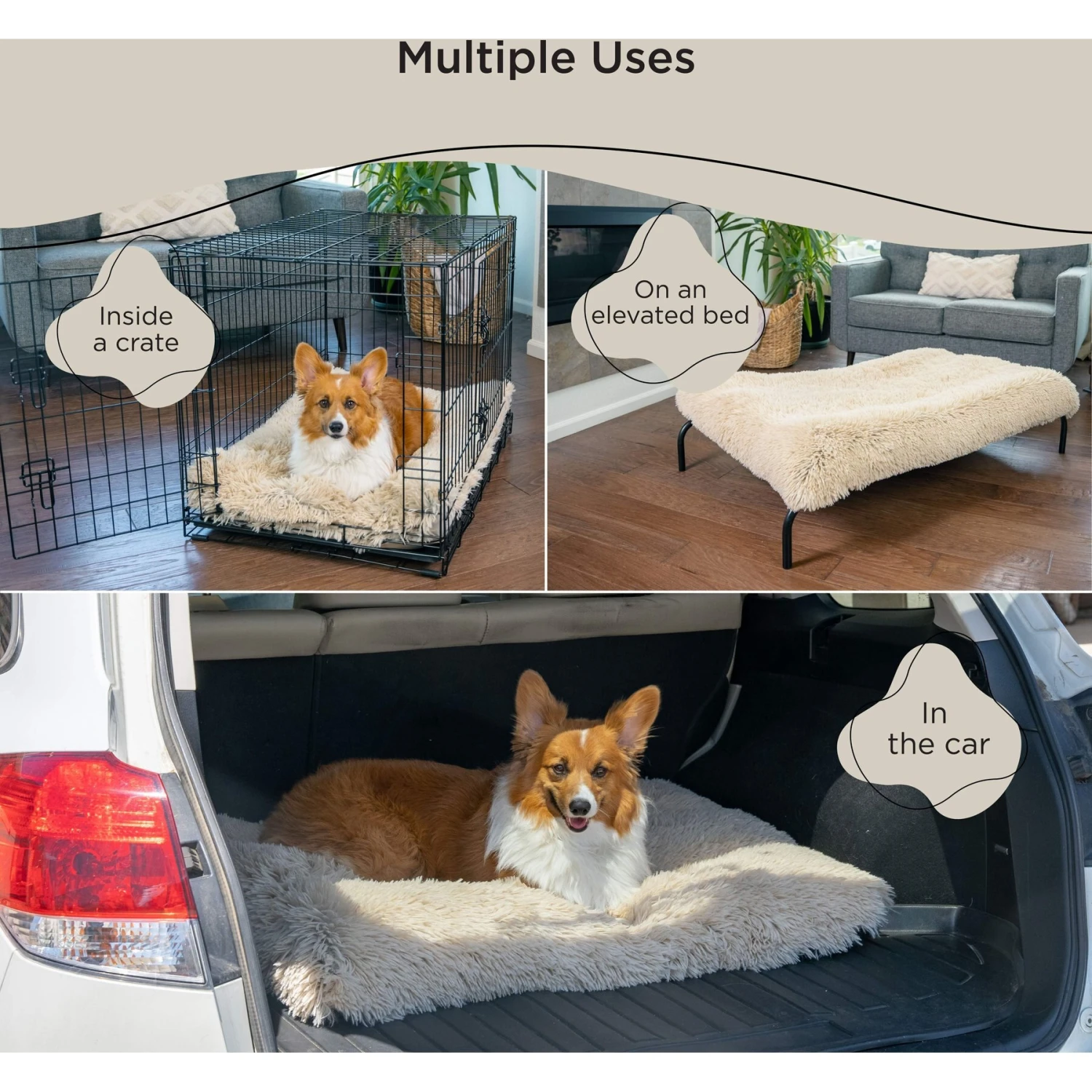 Best Friends By Sheri 4-in-1 Orthopedic Nap Mat Shag Dog Mat With Removable Cover 4 Best Friends By Sheri 4-in-1 Orthopedic Nap Mat Shag Dog Mat With Removable Cover - Image 2