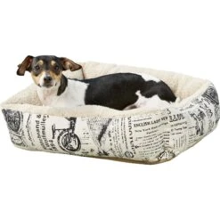 Paws & Pals 1800's Newspaper Bolster Cat & Dog Bed -Blue Buffalos Shop 106303 PT3. AC SS1800 V1566250035