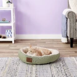 American Kennel Club AKC Casablanca Bolster Cat & Dog Bed -Blue Buffalos Shop 106537 PT3. AC SS1800 V1566250326