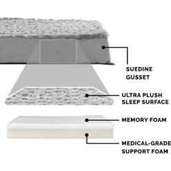 FurHaven NAP Deluxe Memory Foam Pillow Dog Bed With Removable Cover -Blue Buffalos Shop 111424 PT3. AC SS1800 V1693600218