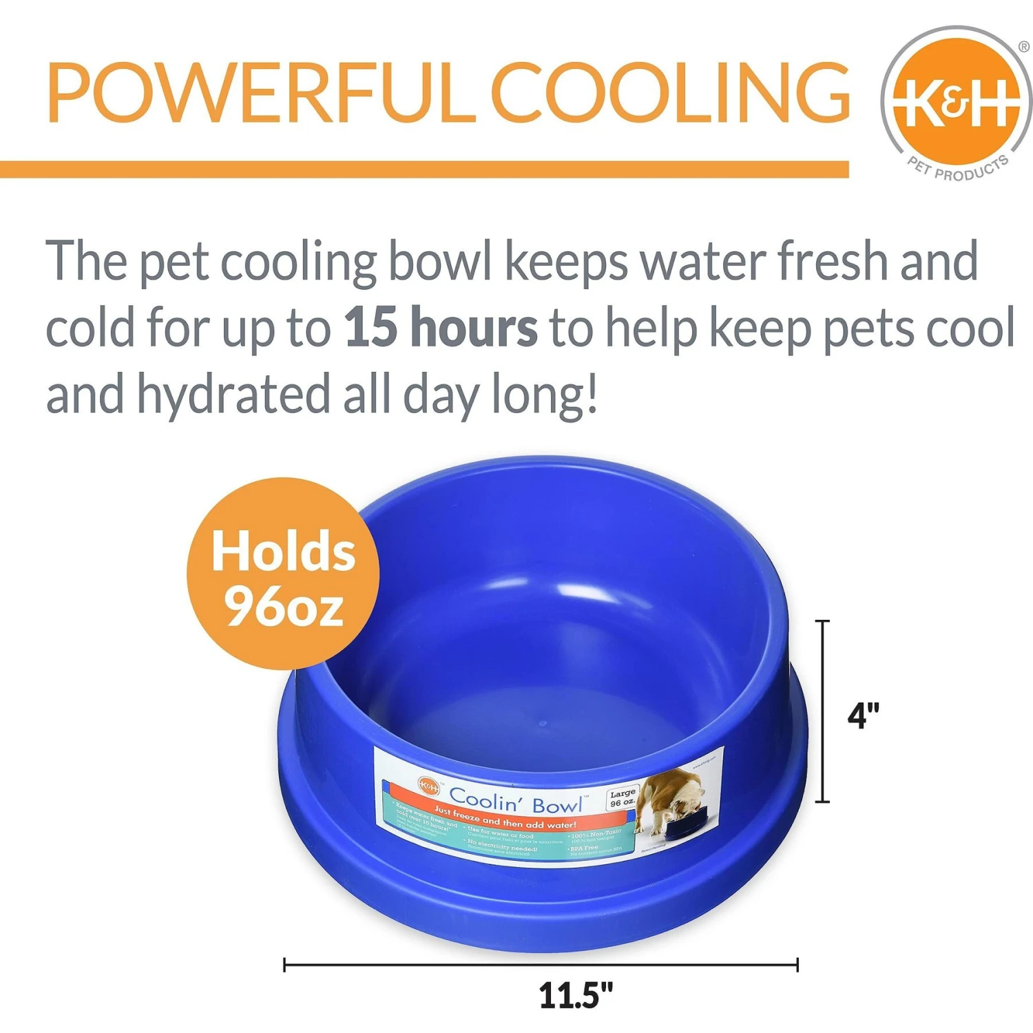 K&H Pet Products Coolin' Bowl Plastic Dog & Cat Bowl 4 K&H Pet Products Coolin' Bowl Plastic Dog & Cat Bowl - Image 2