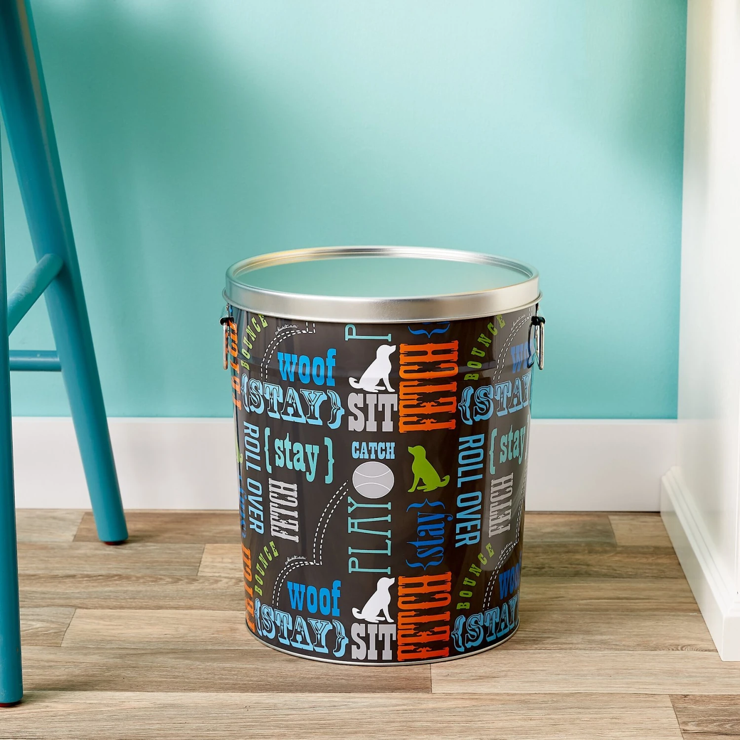 Paw Prints Pet Food Storage Bin, Word Design 4 Paw Prints Pet Food Storage Bin, Word Design - Image 2