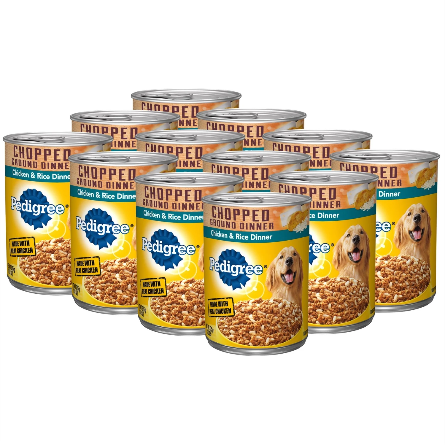 Pedigree Chopped Ground Dinner Chicken & Rice Adult Canned Soft Wet Dog Food 3 Pedigree Chopped Ground Dinner Chicken & Rice Adult Canned Soft Wet Dog Food