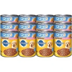 Pedigree Chopped Ground Dinner With Chicken & Beef Puppy Canned Wet Dog Food -Blue Buffalos Shop 114378 PT2. AC SS1800 V1490654769