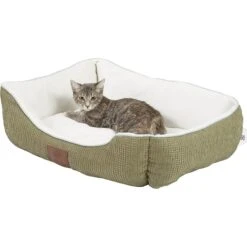American Kennel Club AKC Box Weave Design Bolster Cat & Dog Bed -Blue Buffalos Shop 115246 PT5. AC SS1800 V1566318748