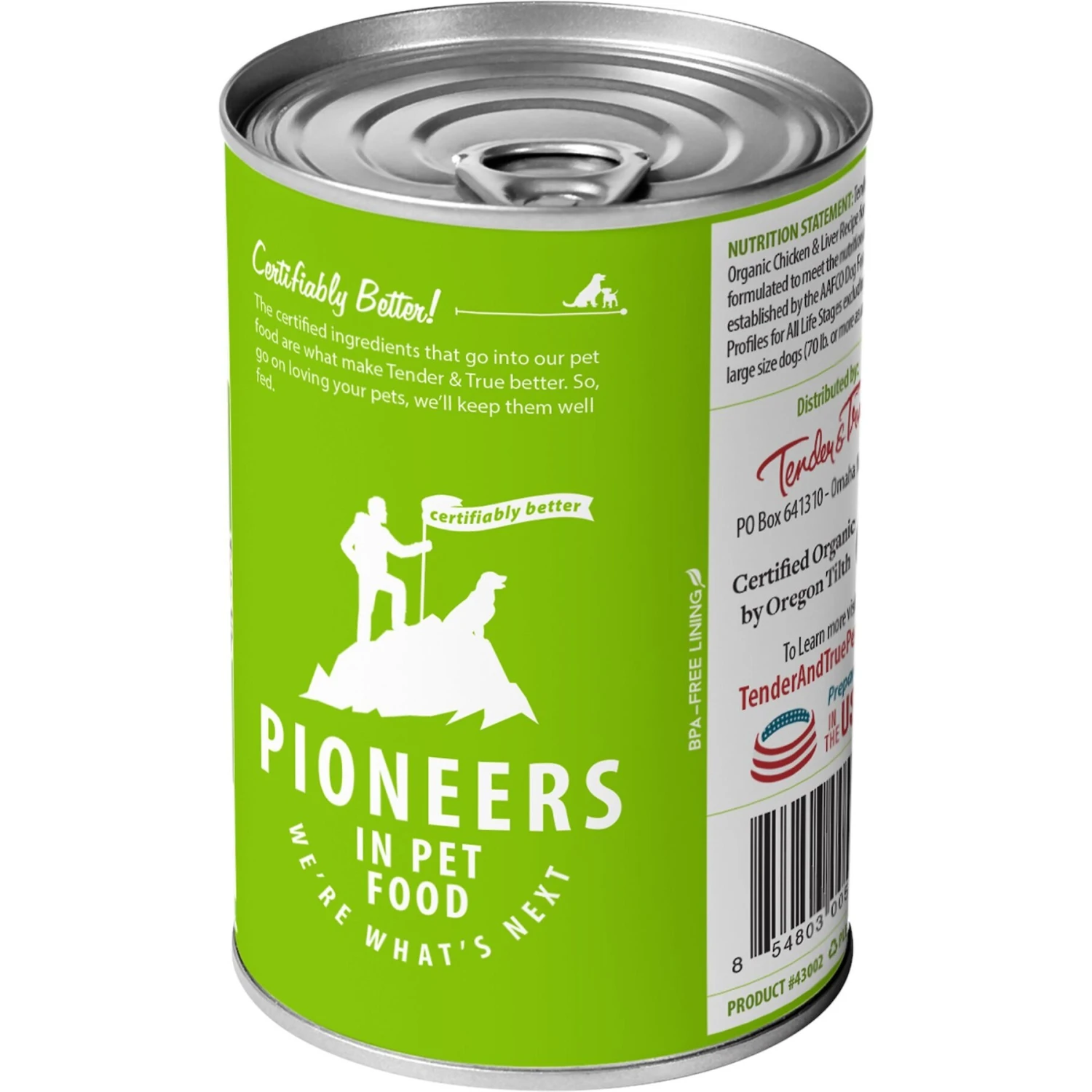 Tender & True Organic Chicken & Liver Recipe Grain-Free Canned Dog Food 4 Tender & True Organic Chicken & Liver Recipe Grain-Free Canned Dog Food - Image 2