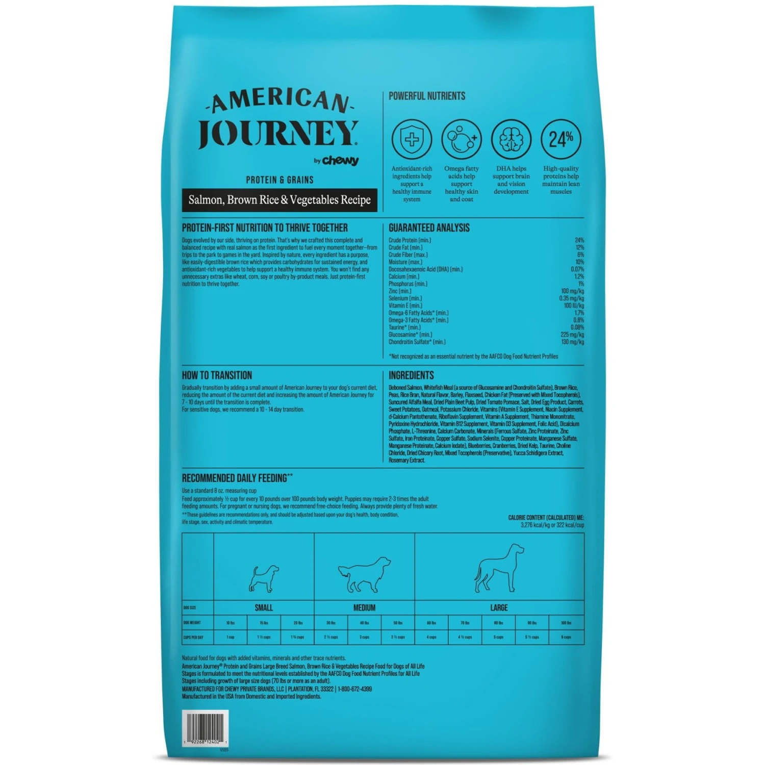 American Journey Protein & Grains Large Breed Salmon, Brown Rice & Vegetables Recipe Dry Dog Food 4 American Journey Protein & Grains Large Breed Salmon, Brown Rice & Vegetables Recipe Dry Dog Food - Image 2