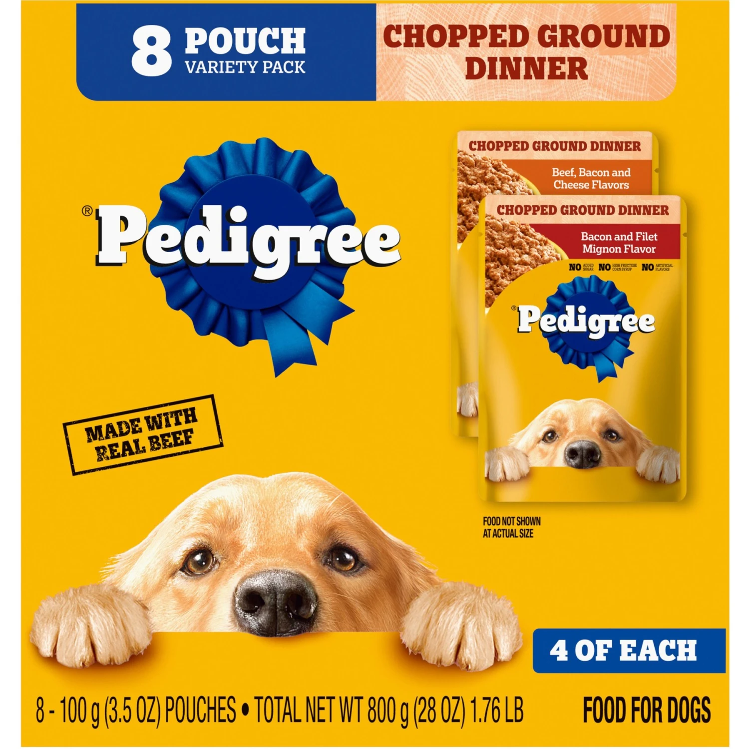 Pedigree Chopped Ground Dinner Variety Pack Featuring Bacon Adult Wet Dog Food 3 Pedigree Chopped Ground Dinner Variety Pack Featuring Bacon Adult Wet Dog Food