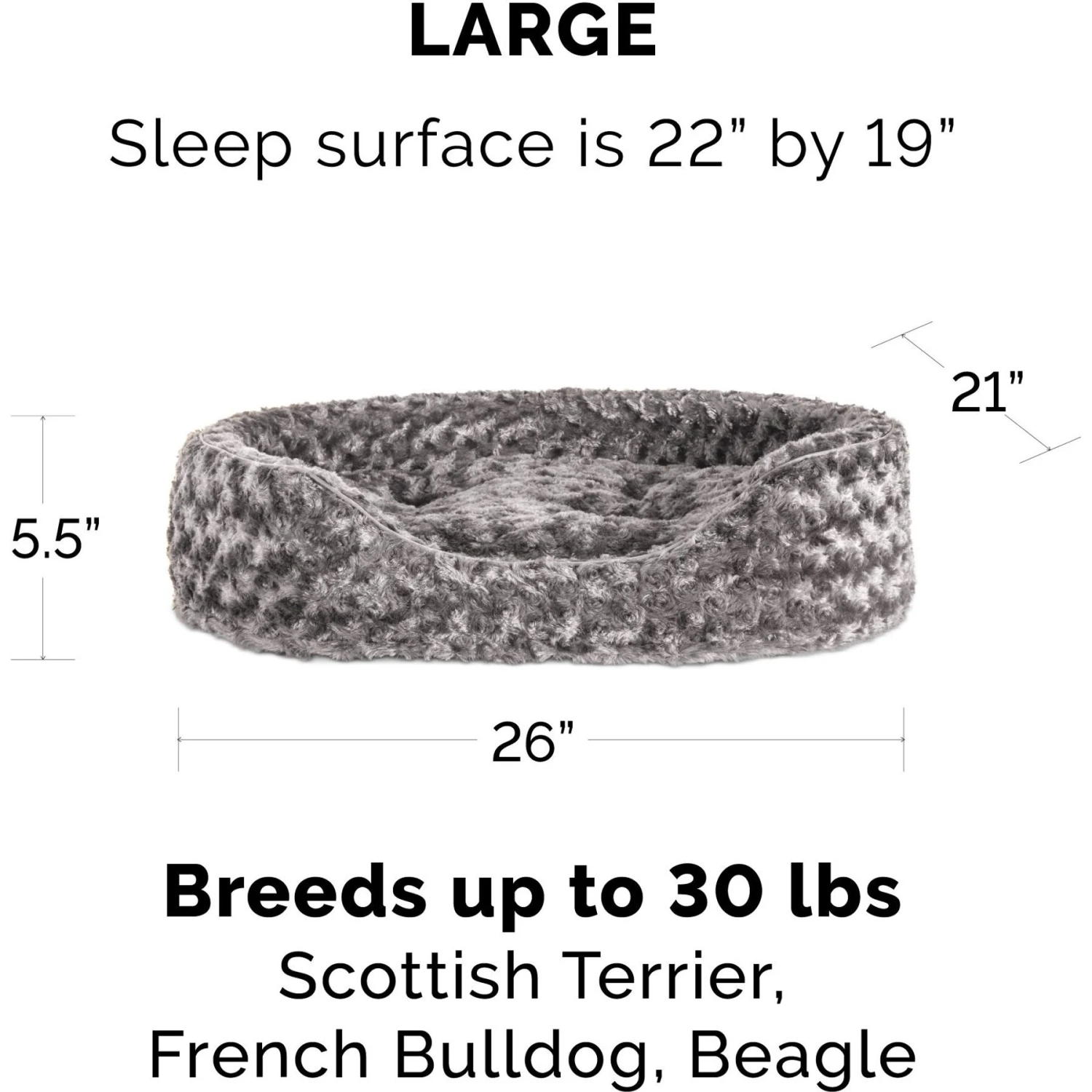 FurHaven Ultra Plush Oval Bolster Cat & Dog Bed With Removable Cover 4 FurHaven Ultra Plush Oval Bolster Cat & Dog Bed With Removable Cover - Image 2