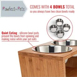 Pawfect Pets Premium Non-Skid Elevated Dog & Cat Bowl -Blue Buffalos Shop 127480 PT2. AC SS1800 V1627608991