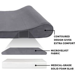 FurHaven Microvelvet Luxe Lounger Orthopedic Cat & Dog Bed With Removable Cover -Blue Buffalos Shop 127544 PT5. AC SS1800 V1698696472