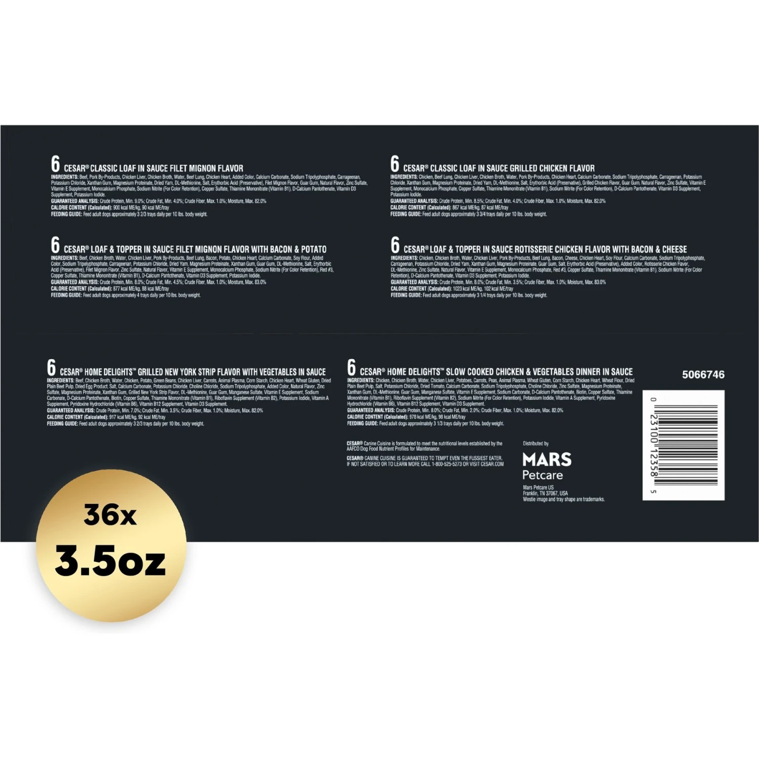 Cesar Steak & Poultry Lovers Variety Pack Small Breed Adult Wet Dog Food Trays 4 Cesar Steak & Poultry Lovers Variety Pack Small Breed Adult Wet Dog Food Trays - Image 2