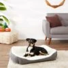 Frisco Sherpa Rectangular Bolster Dog Bed -Blue Buffalos Shop 129483 MAIN. AC SS1800 V1566334977