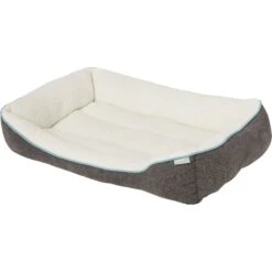 Frisco Sherpa Rectangular Bolster Dog Bed -Blue Buffalos Shop 129483 PT2. AC SS1800 V1566334964