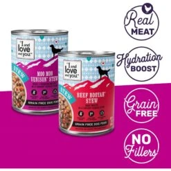 I And Love And You Beef Booyah And Moo Moo Venison Stew Grain-Free Combo Pack Canned Dog Food -Blue Buffalos Shop 130169 PT1. AC SS1800 V1612405909