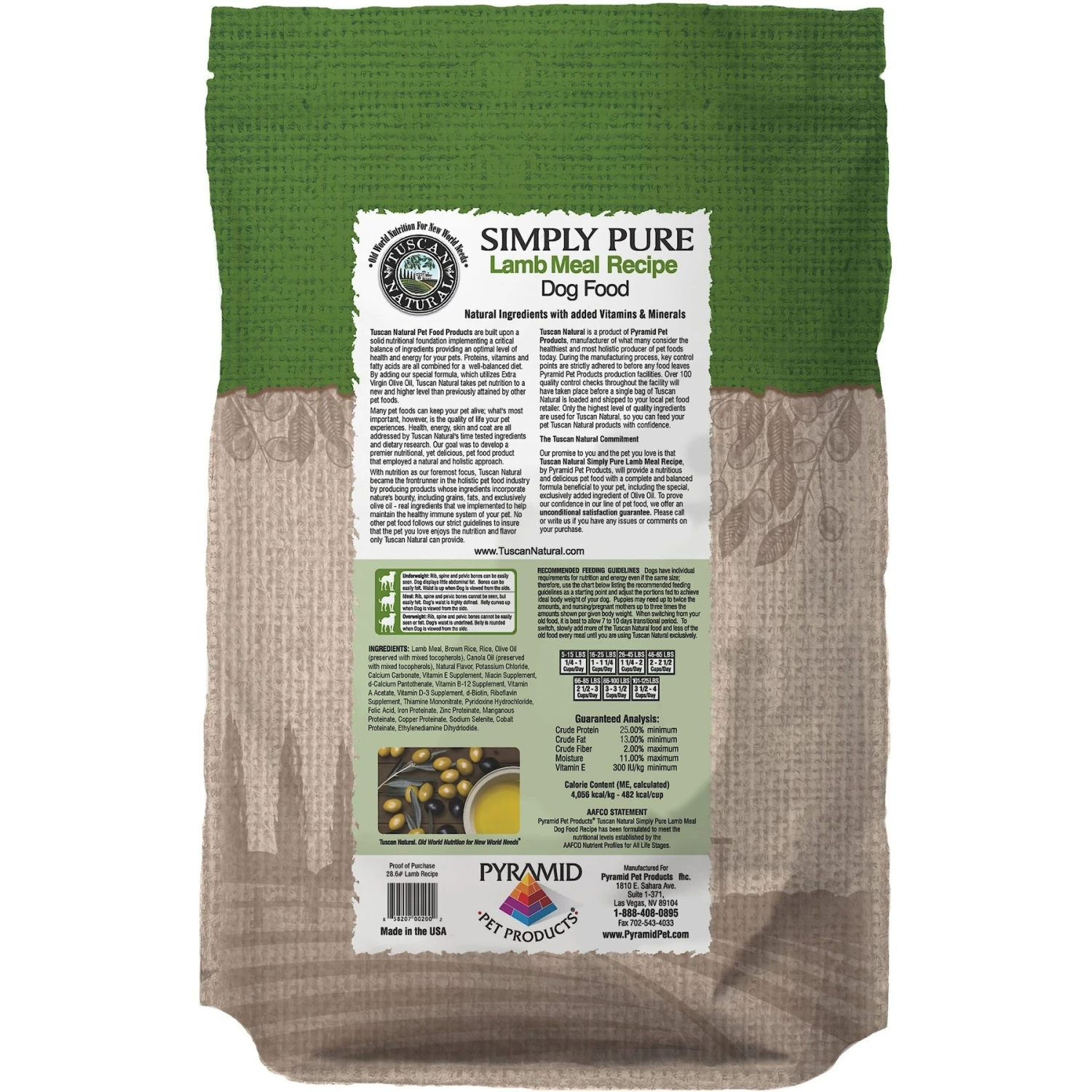 Tuscan Natural Simply Pure Lamb Meal Limited Ingredient Dry Dog Food 4 Tuscan Natural Simply Pure Lamb Meal Limited Ingredient Dry Dog Food - Image 2