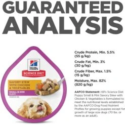 Hill's Science Diet Puppy Small & Mini Savory Stew Chicken & Vegetable Wet Dog Food Trays -Blue Buffalos Shop 133604 PT6. AC SS1800 V1692727477