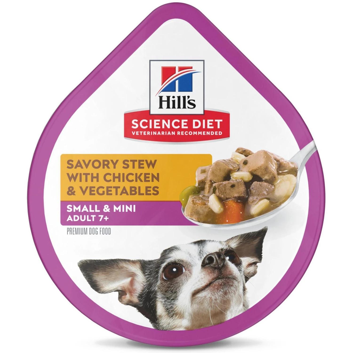 Hill's Science Diet Adult 7+ Small & Mini Savory Chicken & Vegetable Stew Dog Food Trays 3 Hill's Science Diet Adult 7+ Small & Mini Savory Chicken & Vegetable Stew Dog Food Trays