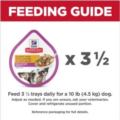 Hill's Science Diet Adult 7+ Small & Mini Savory Chicken & Vegetable Stew Dog Food Trays 18 Hill's Science Diet Adult 7+ Small & Mini Savory Chicken & Vegetable Stew Dog Food Trays -Blue Buffalos Shop 133610 PT7. AC SS1800 V1692734470