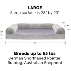 FurHaven Faux Fur Orthopedic Bolster Dog Bed With Removable Cover -Blue Buffalos Shop 138410 PT7. AC SS1800 V1693937965