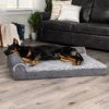 FurHaven Two-Tone Deluxe Chaise Orthopedic Dog Bed With Removable Cover -Blue Buffalos Shop 138421 MAIN. AC SS1800 V1606823526