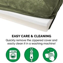 FurHaven Faux Fur Memory Top Bolster Dog Bed With Removable Cover -Blue Buffalos Shop 138444 PT7. AC SS1800 V1606801342