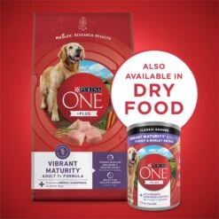 Purina ONE +Plus Adult Classic Ground Vibrant Maturity Adult 7+ Turkey & Barley Entree Canned Dog Food -Blue Buffalos Shop 139323 PT6. AC SS1800 V1668810234
