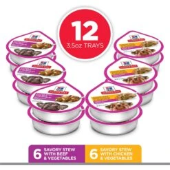 Hill's Science Diet Adult Small Paws Chicken & Vegetables & Beef & Vegetables Variety Pack Wet Dog Food Trays -Blue Buffalos Shop 140080 PT2. AC SS1800 V1692727478