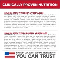 Hill's Science Diet Adult Small Paws Chicken & Vegetables & Beef & Vegetables Variety Pack Wet Dog Food Trays -Blue Buffalos Shop 140080 PT5. AC SS1800 V1692734920