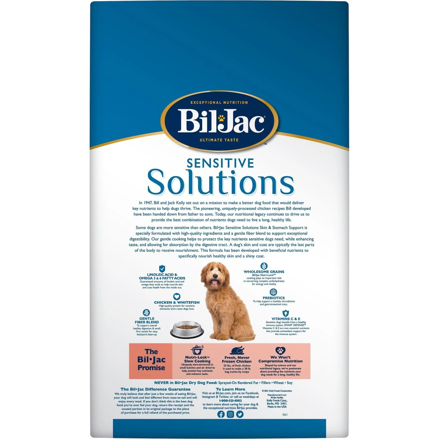 Bil-Jac Sensitive Solutions Chicken & Whitefish Recipe Dry Dog Food 4 Bil-Jac Sensitive Solutions Chicken & Whitefish Recipe Dry Dog Food - Image 2