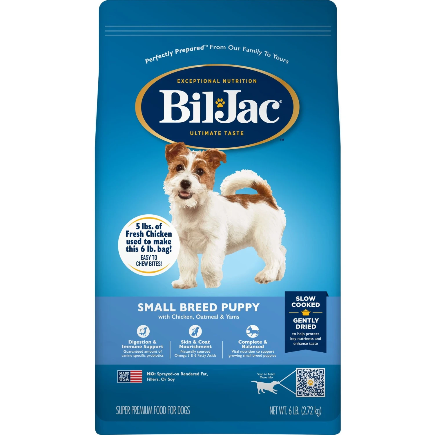 Bil-Jac Small Breed Puppy Chicken, Oatmeal & Yam Recipe Dry Dog Food 3 Bil-Jac Small Breed Puppy Chicken, Oatmeal & Yam Recipe Dry Dog Food