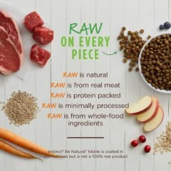 Instinct Be Natural Real Beef & Barley Recipe Freeze-Dried Raw Coated Dry Dog Food -Blue Buffalos Shop 143164 PT5. AC SS1800 V1578521948