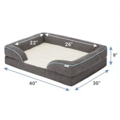 Frisco Plush Orthopedic Front Bolster Cat & Dog Bed W/Removable Cover -Blue Buffalos Shop 144862 PT1. AC SS1800 V1650097918