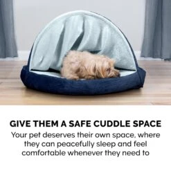 FurHaven Microvelvet Snuggery Orthopedic Cat & Dog Bed With Removable Cover -Blue Buffalos Shop 145029 PT6. AC SS1800 V1693937653