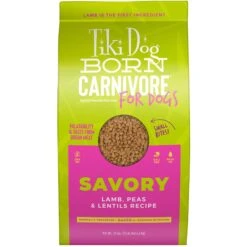 Tiki Dog Born Carnivore Savory Lamb, Peas & Lentils, Baked Dry Dog Food