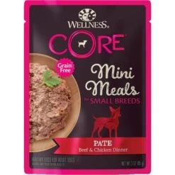Wellness CORE Grain-Free Small Breed Mini Meals Beef & Chicken Pate Dog Food Pouches