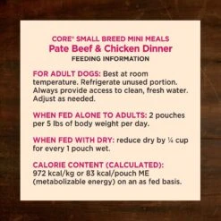 Wellness CORE Grain-Free Small Breed Mini Meals Beef & Chicken Pate Dog Food Pouches -Blue Buffalos Shop 145500 PT5. AC SS1800 V1611770477