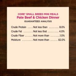 Wellness CORE Grain-Free Small Breed Mini Meals Beef & Chicken Pate Dog Food Pouches -Blue Buffalos Shop 145500 PT6. AC SS1800 V1611772659