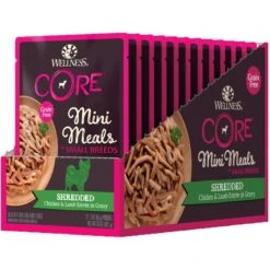 Wellness CORE Grain-Free Small Breed Mini Meals Shredded Chicken & Lamb In Gravy Dog Food Pouches -Blue Buffalos Shop 145504 PT8. AC SS1800 V1598309202