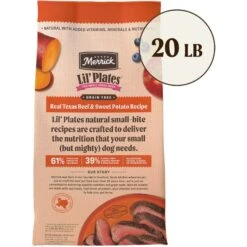 Merrick Lil' Plates Grain-Free Chicken-Free Real Texas Beef + Sweet Potato Recipe Small Breed Dry Dog Food -Blue Buffalos Shop 145887 PT2. AC SS1800 V1673561677