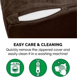 FurHaven Quilted Goliath Chaise Bolster Dog Bed With Removable Cover -Blue Buffalos Shop 152602 PT7. AC SS1800 V1597093270