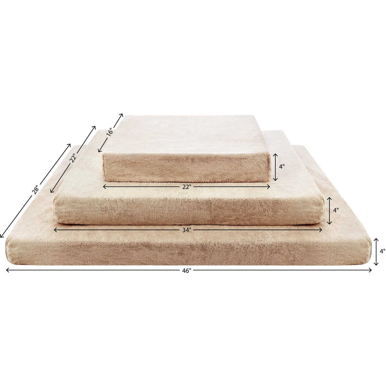 Brindle Plush Orthopedic Pillow Cat & Dog Bed With Removable Cover 6 Brindle Plush Orthopedic Pillow Cat & Dog Bed With Removable Cover - Image 4