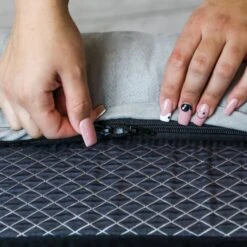 BarksBar Snuggly Sleeper Orthopedic Bolster Dog Bed With Removable Cover, Gray 12 BarksBar Snuggly Sleeper Orthopedic Bolster Dog Bed With Removable Cover, Gray -Blue Buffalos Shop 154344 PT3. AC SS1800 V1628020029