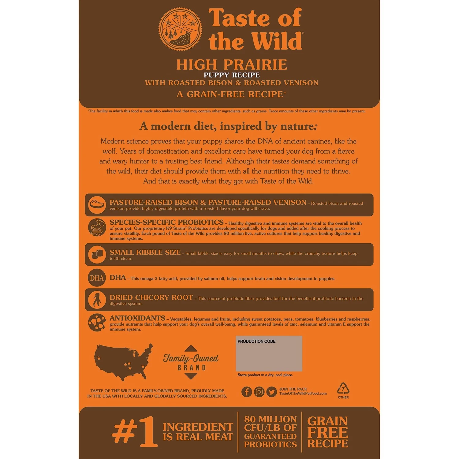 Taste Of The Wild High Prairie Puppy Formula Grain-Free Dry Dog Food 4 Taste Of The Wild High Prairie Puppy Formula Grain-Free Dry Dog Food - Image 2