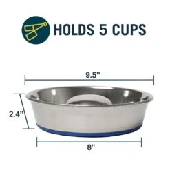 OurPets Durapet Premium Stainless Steel Slow-Feed Dog Bowl -Blue Buffalos Shop 155052 PT1. AC SS1800 V1638833278