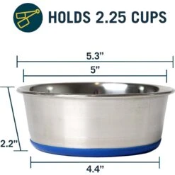OurPets Durapet Premium Rubber-Bonded Stainless Steel Bowl -Blue Buffalos Shop 155067 PT1. AC SS1800 V1638836905