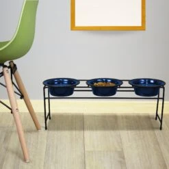 Platinum Pets Modern Triple Diner Elevated Wide Rimmed Dog & Cat Bowl 9 Platinum Pets Modern Triple Diner Elevated Wide Rimmed Dog & Cat Bowl -Blue Buffalos Shop 155508 PT3. AC SS1800 V1598910677
