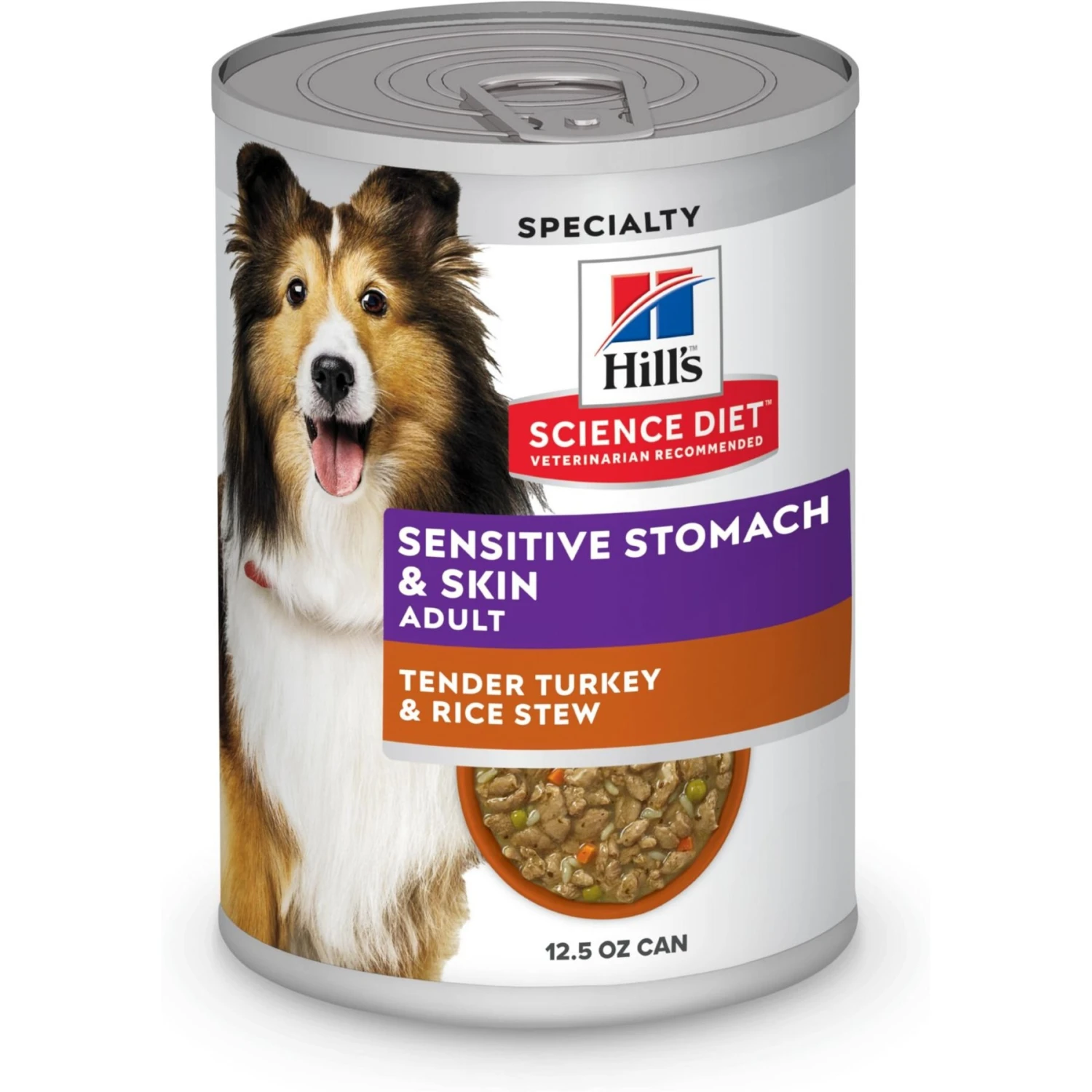 Hill's Science Diet Adult Sensitive Stomach & Skin Tender Turkey & Rice Stew Canned Dog Food 3 Hill's Science Diet Adult Sensitive Stomach & Skin Tender Turkey & Rice Stew Canned Dog Food
