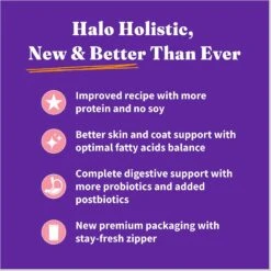 Halo Holistic Complete Digestive Health Wild-Caught Salmon & Whitefish Adult Dry Dog Food -Blue Buffalos Shop 159196 PT3. AC SS1800 V1697219545